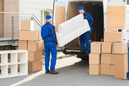 Kingston office relocation with desks, boxes, and careful loading service