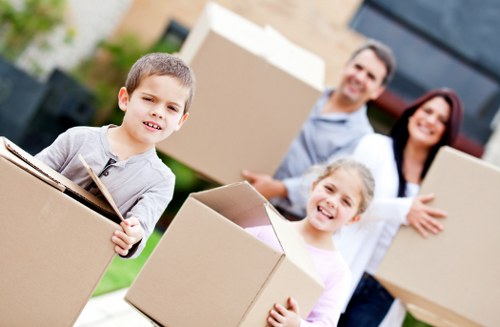 Packing and moving boxes inside a Kingston property