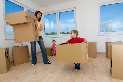 Van moving household furniture and boxes for a Kingston customer