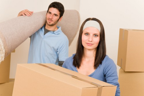 Prepared boxes and moving essentials ready for a Kingston removal
